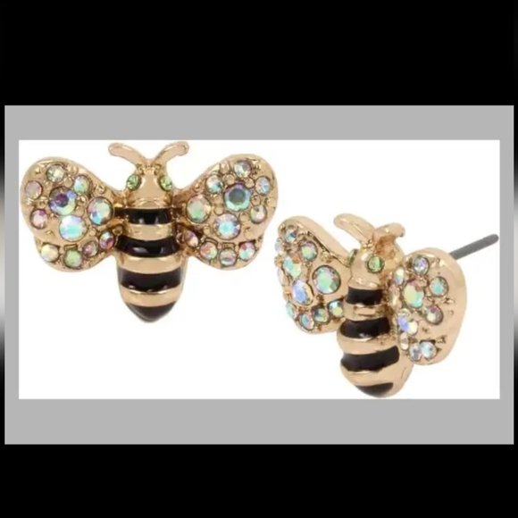 Just In.... Betsey Johnson Bumble Bee Stud Earrings. - Picture 4 of 7
